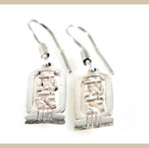 Silver Cartouche Earring